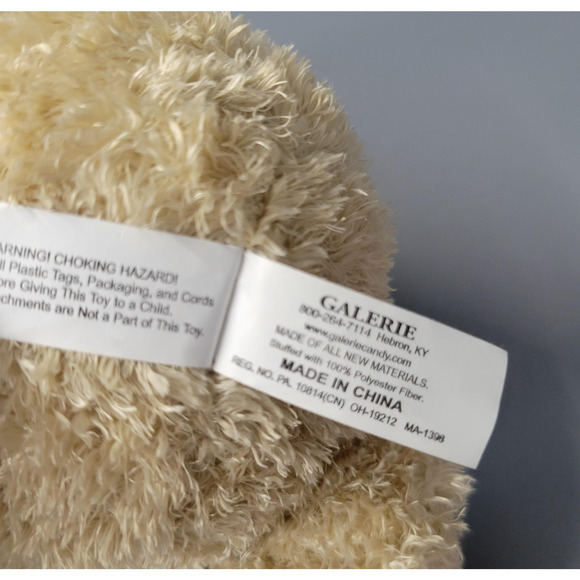 Reese's Bear Plush Galerie Teddy 8" Sitting Denim Jacket Stuffed Animal Toy - Picture 11 of 13